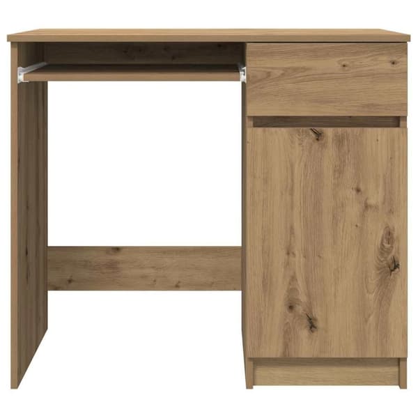 vidaXL Skrivebord artisan eik 84x40x75 cm konstruert tre