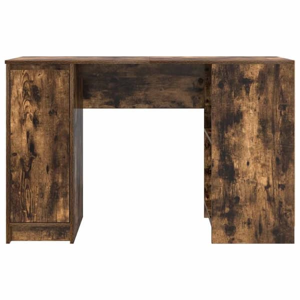 vidaXL Työpöytä savutammi 120x42x76 cm tekninen puu