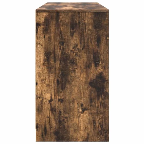 vidaXL Työpöytä savutammi 120x42x76 cm tekninen puu