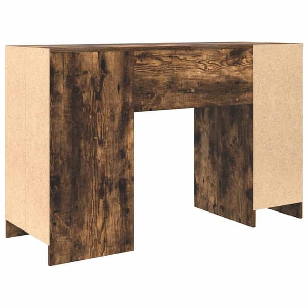 vidaXL Työpöytä savutammi 120x42x76 cm tekninen puu