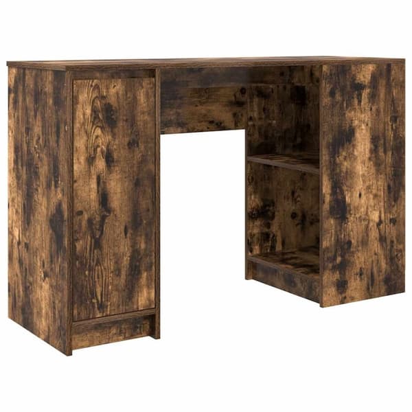vidaXL skrivebord 120x42x76 cm konstrueret træ røget egetræsfarve