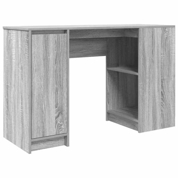 vidaXL skrivebord 120x42x76 cm konstrueret træ grå sonoma-eg