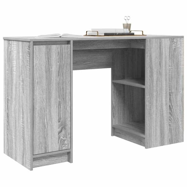 vidaXL skrivebord 120x42x76 cm konstrueret træ grå sonoma-eg