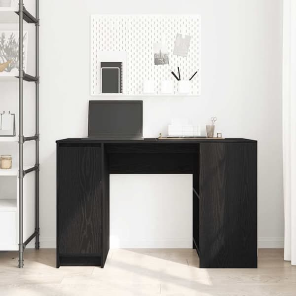 vidaXL Työpöytä musta tammi 120x42x76 cm tekninen puu