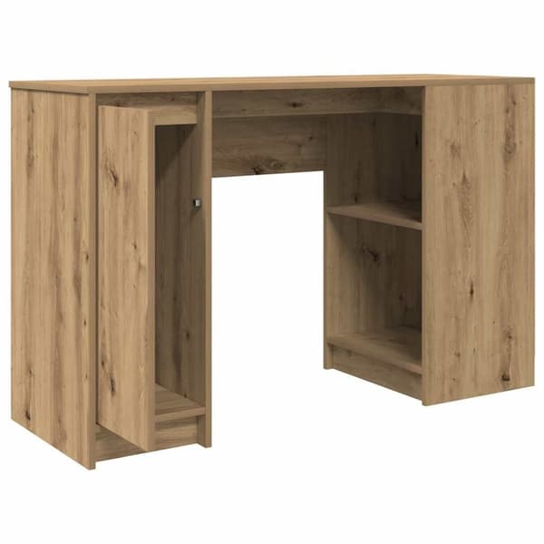 vidaXL Skrivbord hantverksmässig ek 120x42x76 cm konstruerat trä