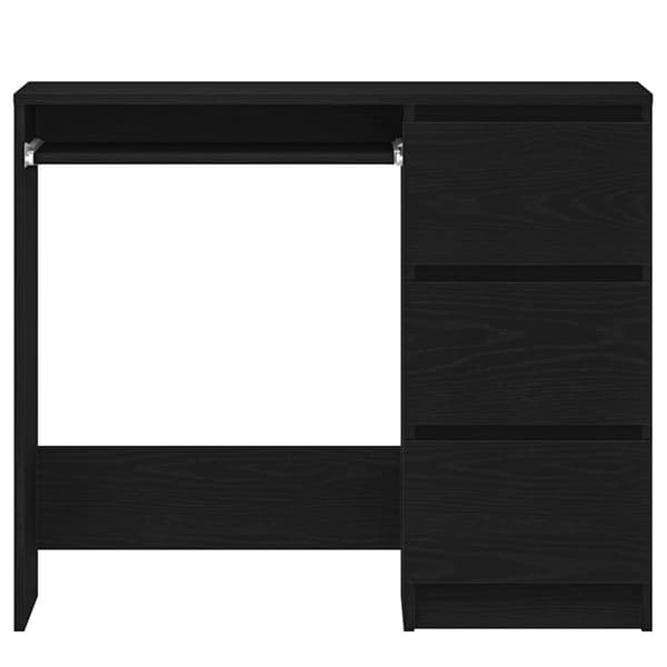 vidaXL Skrivebord svart eik 90x45x76 cm konstruert tre