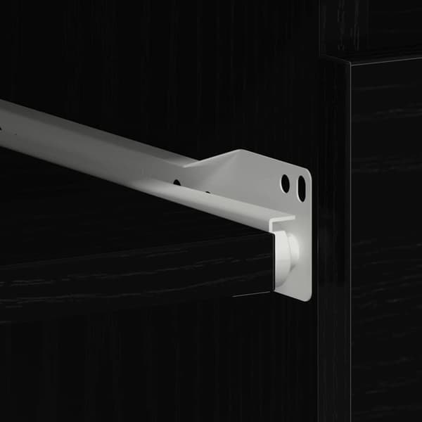 vidaXL Skrivebord svart eik 90x45x76 cm konstruert tre