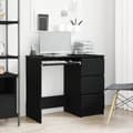 Miniatyrbilde 2 av 11: vidaXL Skrivebord svart eik 90x45x76 cm konstruert tre