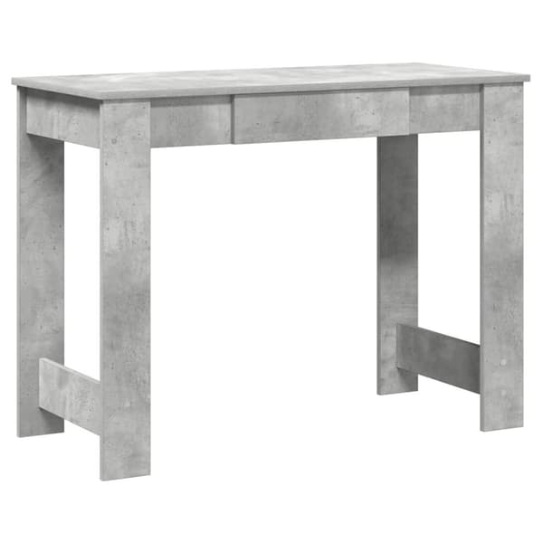 vidaXL Skrivbord betonggrå 100x45x75 cm konstruerat trä