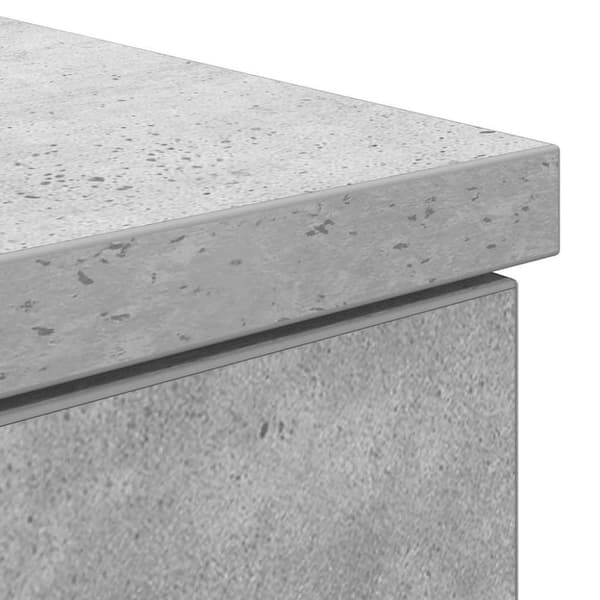 vidaXL Skrivbord betong grå 86x49x76 cm konstruerat trä