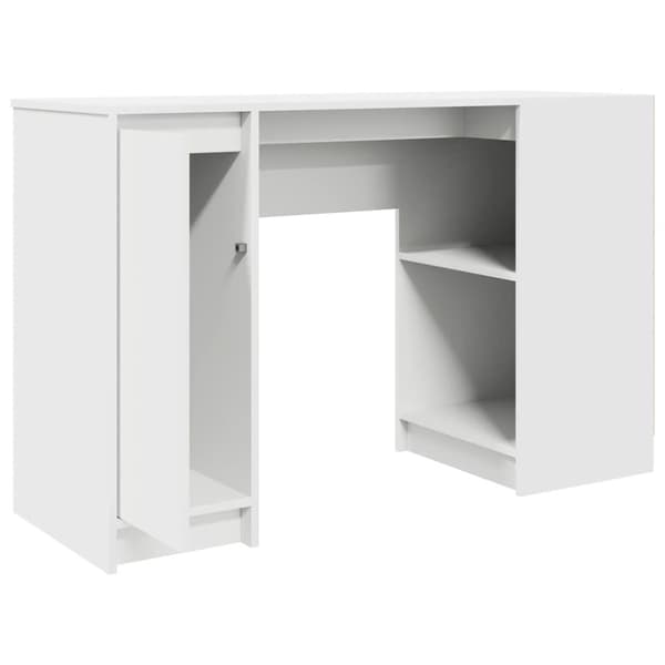 vidaXL skrivebord 120x42x76 cm konstrueret træ hvid