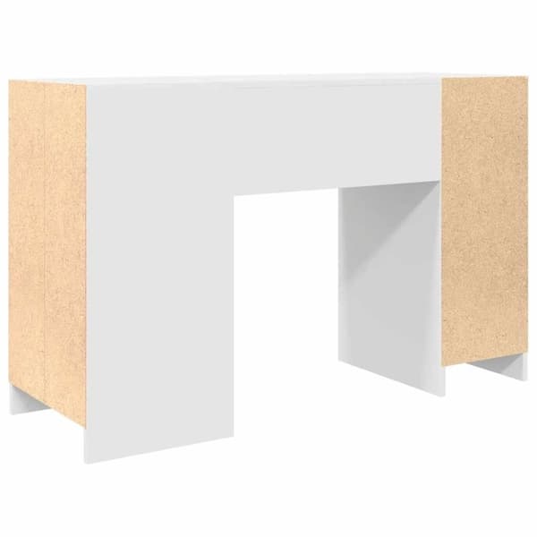 vidaXL skrivebord 120x42x76 cm konstrueret træ hvid