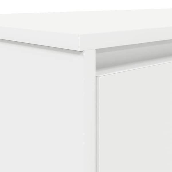vidaXL skrivebord 120x42x76 cm konstrueret træ hvid