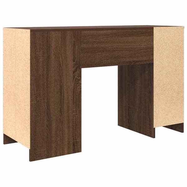 vidaXL Skrivbord brun ek 120x42x76 cm konstruerat trä