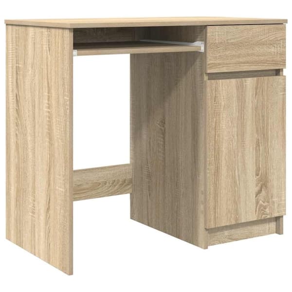 vidaXL Työpöytä Sonoma-tammi 86x49x76 cm tekninen puu