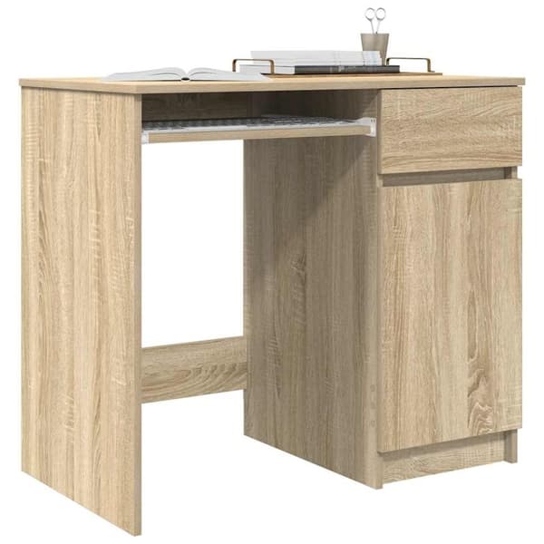 vidaXL Työpöytä Sonoma-tammi 86x49x76 cm tekninen puu