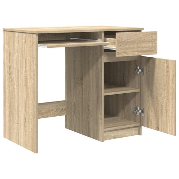 vidaXL Työpöytä Sonoma-tammi 86x49x76 cm tekninen puu