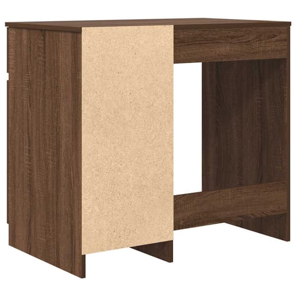 vidaXL skrivebord 86x49x76 cm konstrueret træ brun egetræsfarve