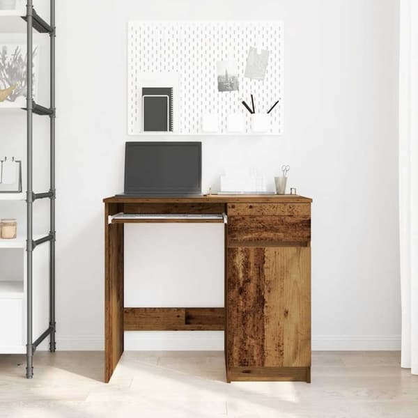 vidaXL Työpöytä vanha puu 86x49x76 cm tekninen puu