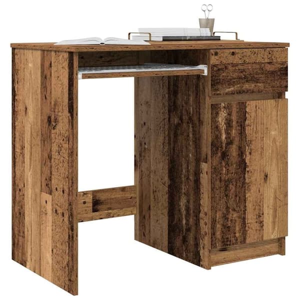 vidaXL Työpöytä vanha puu 86x49x76 cm tekninen puu