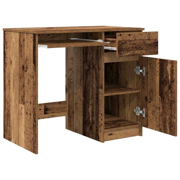 vidaXL Työpöytä vanha puu 86x49x76 cm tekninen puu