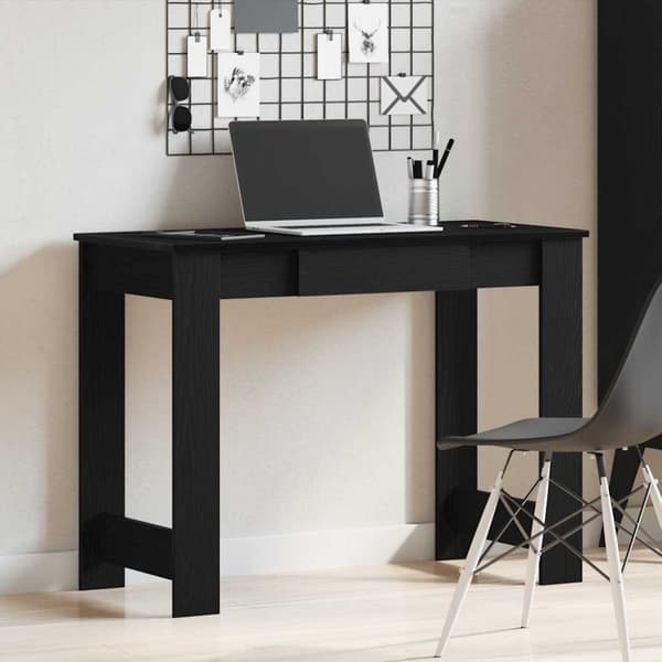 vidaXL Skrivbord svart 100x45x75 cm konstruerat trä