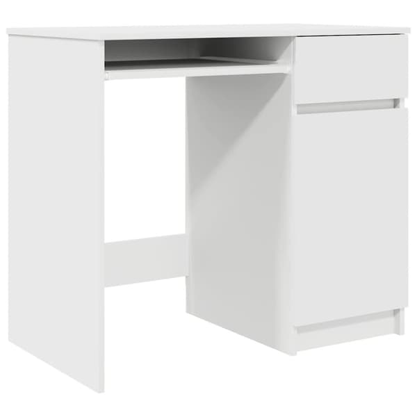 vidaXL Skrivbord vit 86x49x76 cm konstruerat trä