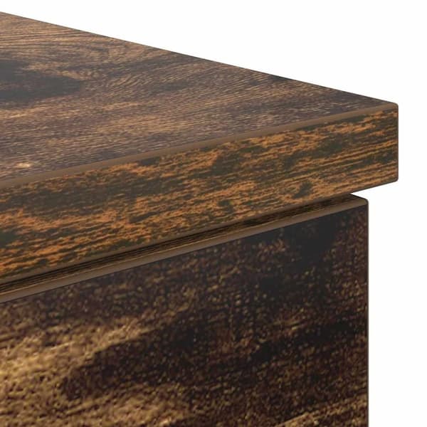 vidaXL skrivebord 86x49x76 cm konstrueret træ røget egetræsfarve