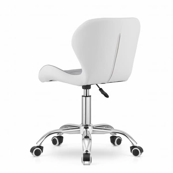 AVOLA Ergonomisk Børnestole - Justerbar, Eco-Læder, Grå-Hvid