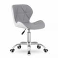 Miniatyrbillede 1 af 9: AVOLA Ergonomisk Børnestole - Justerbar, Eco-Læder, Grå-Hvid