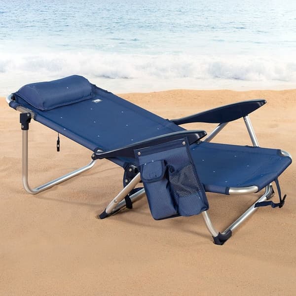 Strandkurv Aktive Foldbar Marineblå 51 x 76 x 45 cm (2 enheder)
