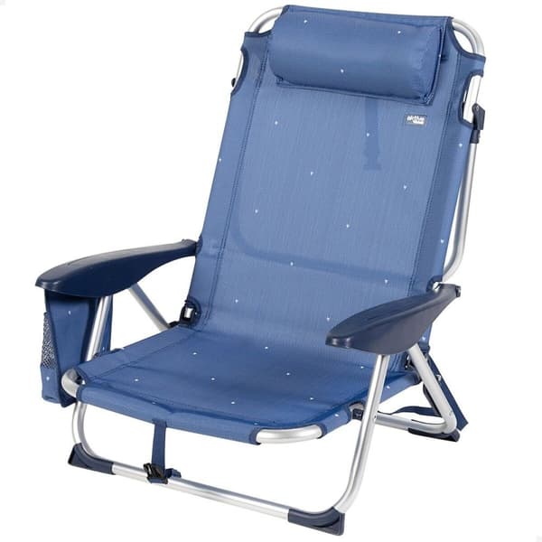 Strandstol Aktive Sammenleggbar Marineblå 51 x 76 x 45 cm (2 enheter)