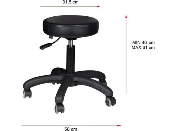 Activeshop Kosmetiikkajakkara AM-303-2 musta universaali