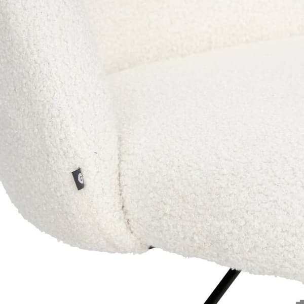 Kontorsstol - ATMOSPHERA - Vit tyg - Höjdjusterbar - Samtida design - 1 plats