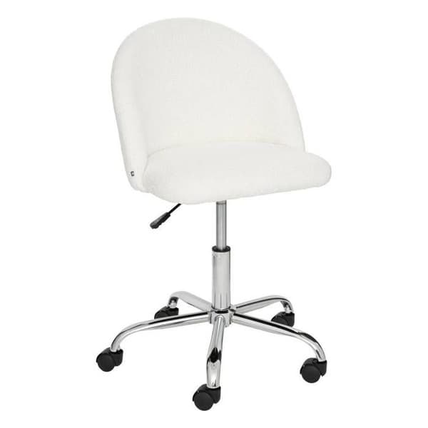 Kontorsstol - ATMOSPHERA - Vit tyg - Höjdjusterbar - Samtida design - 1 plats