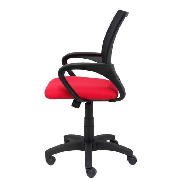 Ergonomisk kontorsstol - PIQUERAS Y CRESPO - Vianos - Röd - Svart nät - Bali tyg