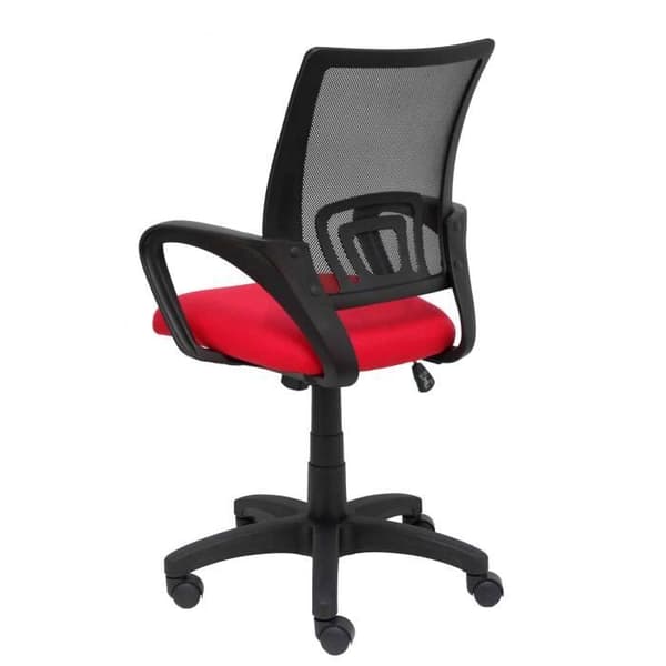 Ergonomisk kontorsstol - PIQUERAS Y CRESPO - Vianos - Röd - Svart nät - Bali tyg
