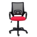 Miniatyrbild 1 av 4: Ergonomisk kontorsstol - PIQUERAS Y CRESPO - Vianos - Röd - Svart nät - Bali tyg