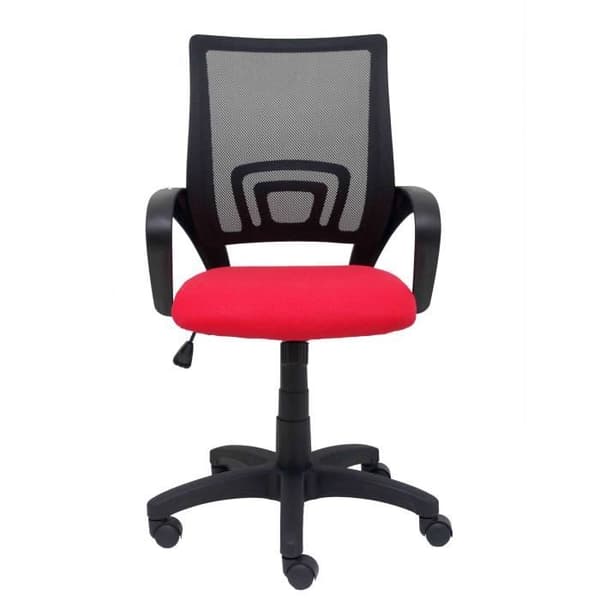 Ergonomisk kontorsstol - PIQUERAS Y CRESPO - Vianos - Röd - Svart nät - Bali tyg