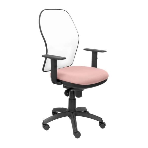 Jorquera stol ljusrosa bali vit mesh sits