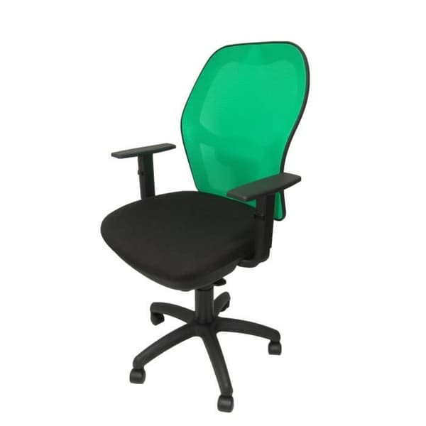 Ergonomisk kontorsstol med synkronmekanism, justerbara armstöd och justerbar höjd Ryggstöd i grönt ventilerande mesh