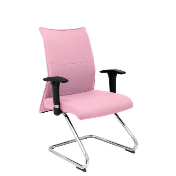 Modell 208CPBALI710 confidente patín Ergonomisk fåtölj för besökare med kromram Sits och rygg klädd i