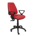 Miniatyrbild 1 av 2: Ergonomisk kontorsstol med synkromekanism och justerbar höjd - Sits och rygg klädda i rött liknande läder (ARMS