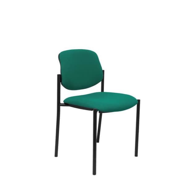 Trygg stol med 4 ben och svart struktur - Sits och rygg klädd i grönt BALI-tyg PIQUERAS Y CRESPO Modell Villalgordo