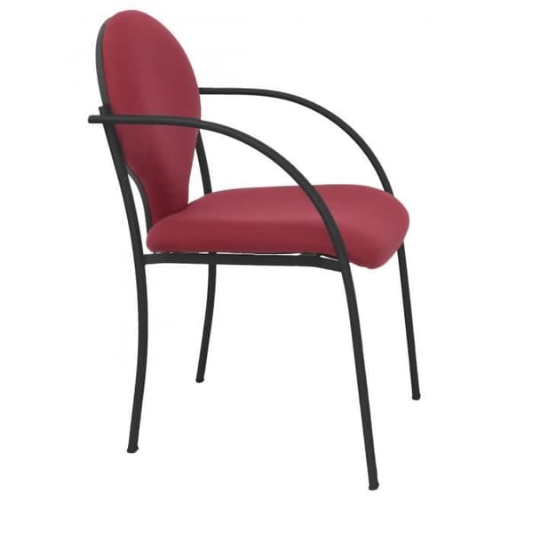 Paket med 2 konfidentiella ergonomiska fåtöljer med integrerade fasta armstöd, stapelbar och svart struktur, sits och ryggstöd