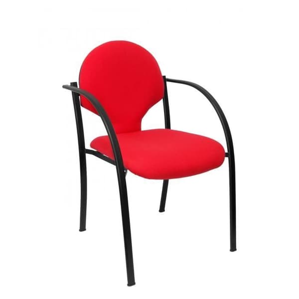 Ergonomiska stolar - PIQUERAS Y CRESPO - Hellin modell - Röd - Fasta armstöd - Stapelbara