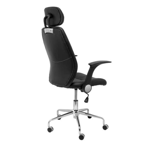Ergonomisk kontorsstol med lutningsmekanism, infällbara armstöd, justerbart nackstöd och höjdjustering -
