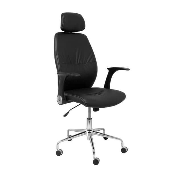 Ergonomisk kontorsstol med lutningsmekanism, infällbara armstöd, justerbart nackstöd och höjdjustering -