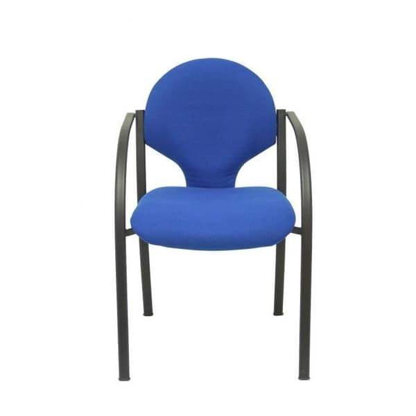 Hellin ergonomiska stolar - PIQUERAS Y CRESPO - Paket med 2 - Fasta armstöd - BALI blått tyg