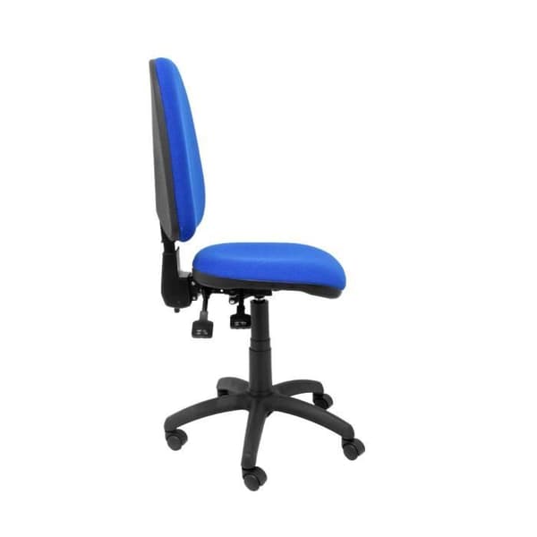 Ergonomisk kontorsstol med synkromekanism och justerbar i höjdled - Sits och rygg klädd i blått BALI-tyg